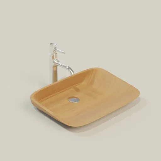 Modern Wooden Wash Bin