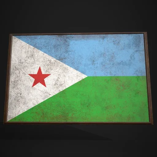 Djibouti Flag Picture Frame