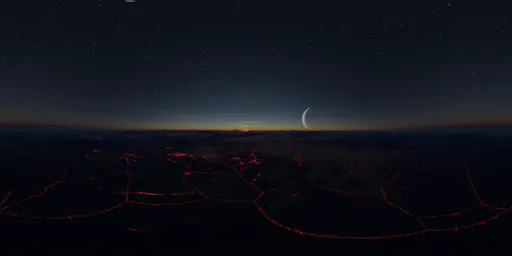 Sci-fi Alien Planet Landscape