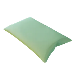 Realistic 3D model of a flattened pillow, crafted with PBR textures and quad mesh topology suitable for Blender renderings.