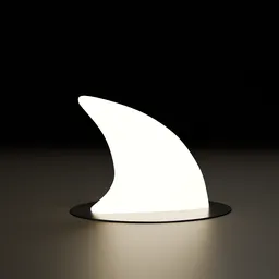 Simple shark fin table lamp