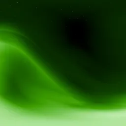 Green Nebula in Dark Space