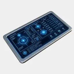 Futuristic Cockpit Console