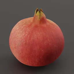 Realistic pomegranate 3D model with high-detail 8K textures for Blender graphics and animation.
