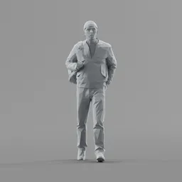 Lowpoly Male Walking