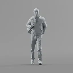 Lowpoly Male Walking