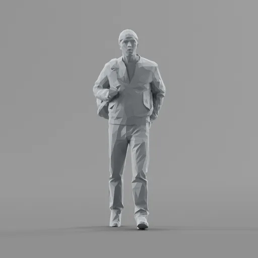 Lowpoly Male Walking