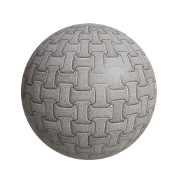 Grey granular brick pavers
