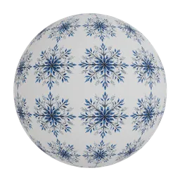 Watercolor floral snowflake wallpaper