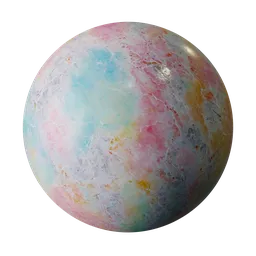 High-resolution Pastel Marble with soft hues for realistic texturing in Blender 3D, suitable for various rendering needs.