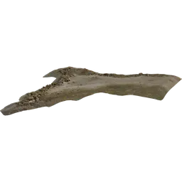 Detailed coastal rock formation 3D model, photorealistic asset suitable for Blender 3D renderings and landscapes.