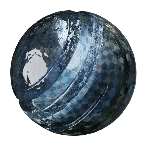 High-quality PBR Simple Ice material for Blender 3D with a procedural one-node setup for easy adjustments and seamless texturing.
