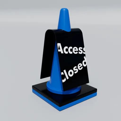 Event Access Cone Sign