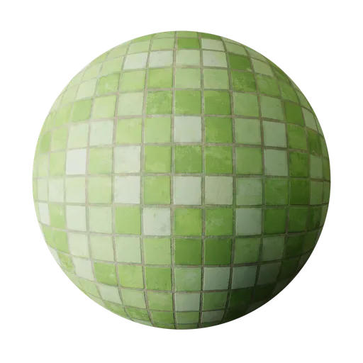 Green Square Moss Tiles