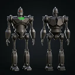 Damage Iron Giant Rigged Robot