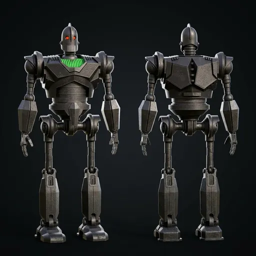 Damage Iron Giant Rigged Robot
