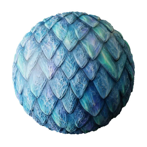 Cyan Lavender Frost Scales