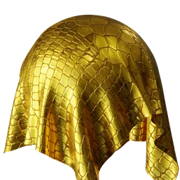 Gold Vinyl Crocodile Fake Leather