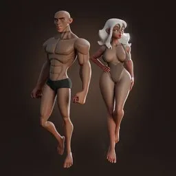 Stylized Couple Character