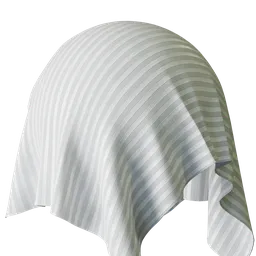 Striped white fabric