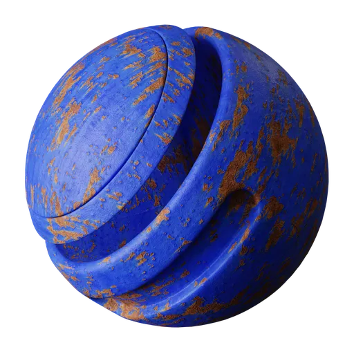 Rusty blue metal