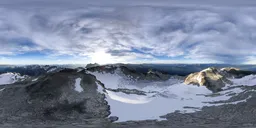 Aerial Mountain Landscape Sunset