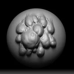 3D sculpting brush for Blender creating grotesque, organic mutations on digital models.