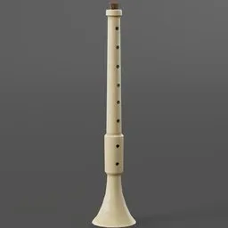 "Medieval Flute 3D Model for Blender 3D - Ideal for decorating medieval scenes"