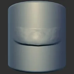 3D sculpting brush imprint of dragon scale pattern for Blender, ideal for textured reptilian skin effects.