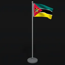 Animated Flag of Mozambique