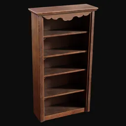 Old Simple Wooden Bookcase