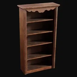 Old Simple Wooden Bookcase