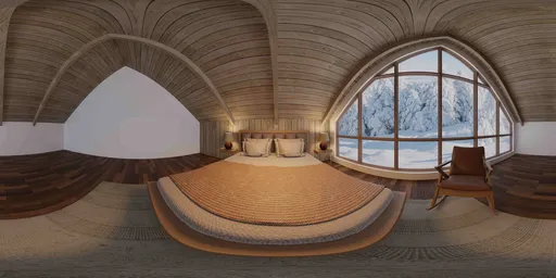 Cozy Winter Cabin Bedroom