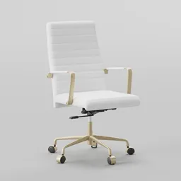 Armless Office Desk Chair With Wheels