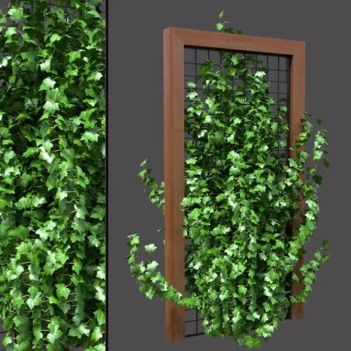 Wooden Ivy Trellis Panel