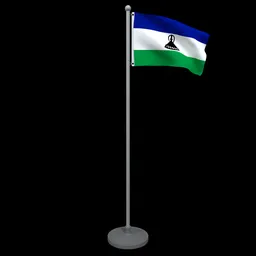 Animated Flag of Lesotho