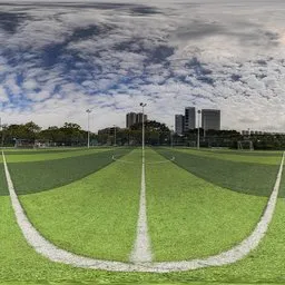 Daytime football training ground