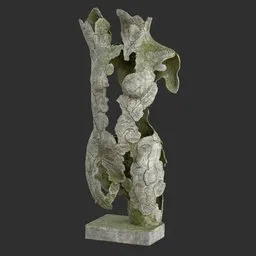 Abstract Female Torso Sculpture Stone