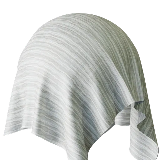 Stripe White Sheer