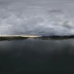 Overcast City Sunset
