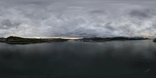 Overcast City Sunset