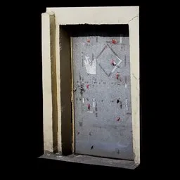 Scan Yellow wall old door