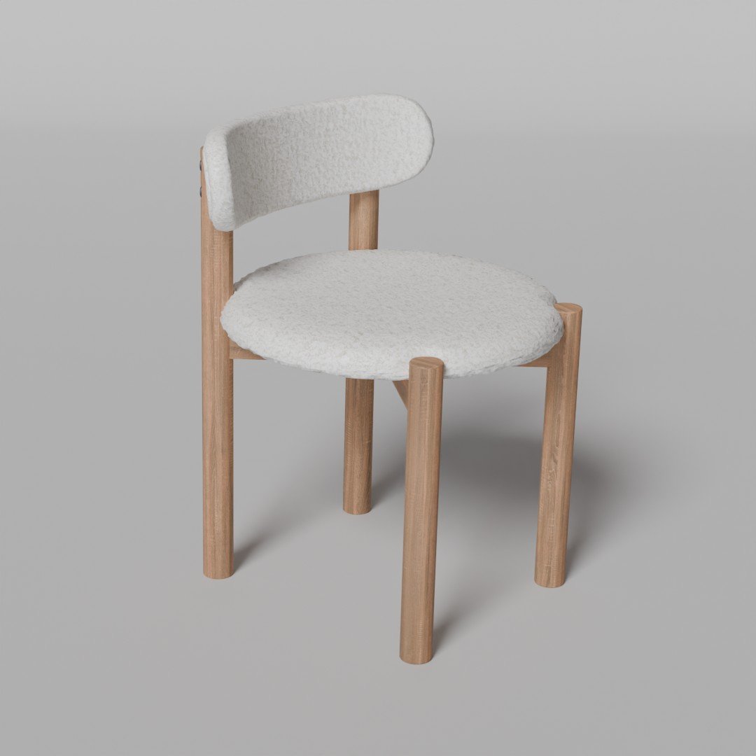 Dining chair Nebai FREE 3D Chair models BlenderKit