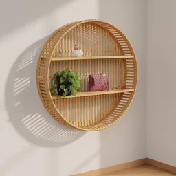 Circle Bamboo Shelf