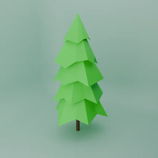 Low Poly Pine Tree