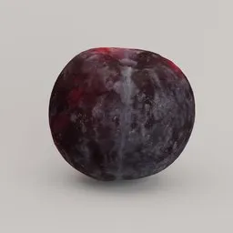 Black plum realistic