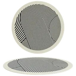 Modern Round organic Rug