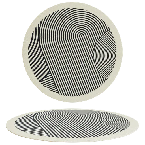Modern Round organic Rug