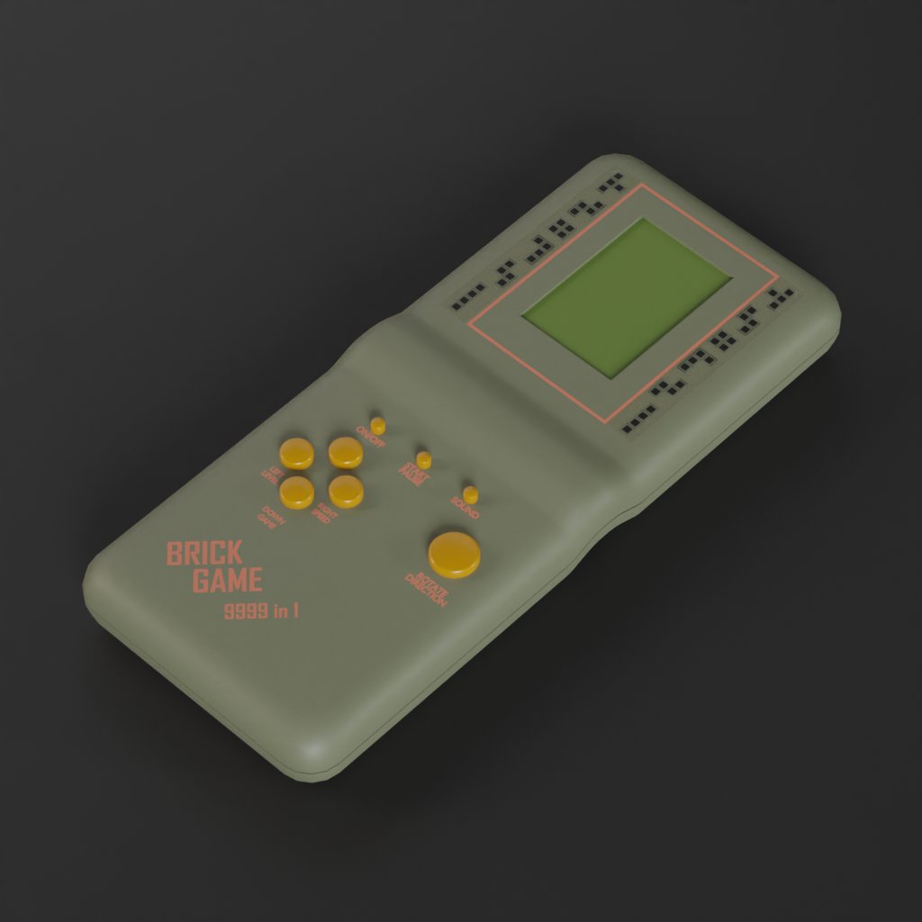 Brick Game Console FREE 3D Game Console models BlenderKit