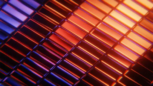Synthwave Metallic Glass Tiles Grid